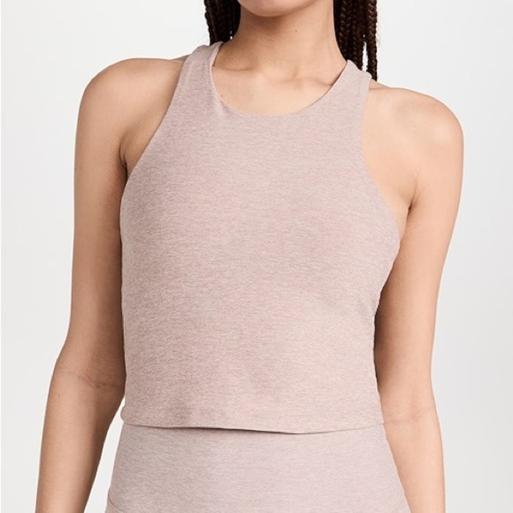 Beyond Yoga Spacedye Focus Cropped Tank Chai